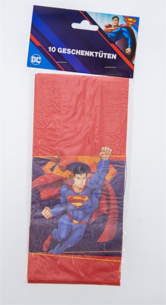 Superman Party-Tüte Papier inkl. Sticker, 10 Stk.